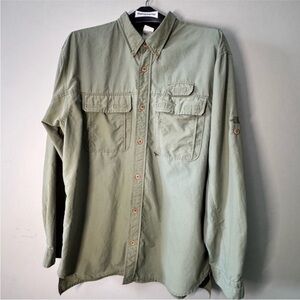 The North Face Olive Green Casual Button Down Shirt